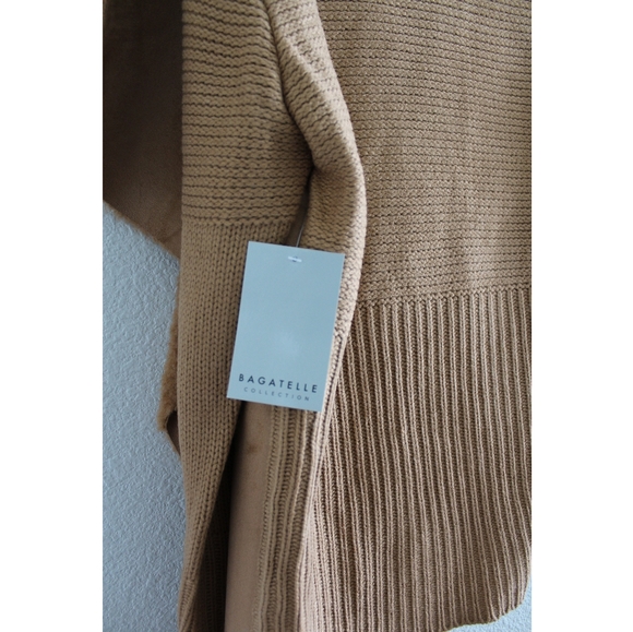 bagatelle Camel Faux Fur-Lined Cardigan Jacket - Picture 5 of 7